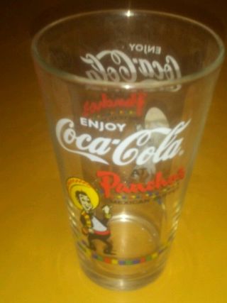 Rare Pancho’s Mexican Buffet Coca - Cola Coke Vintage Glass