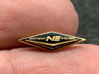 Northeast Airlines Diamond Logo 1/10 10k Gold Rare Service Award Pin.