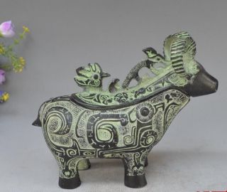 Collectibles Chinese Bronze Hand Carved Sheep Statue