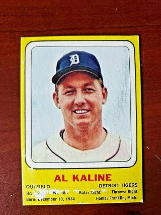 1970 Transogram Detroit Tigers Al Kaline Oddball Baseball Card Rare Htf