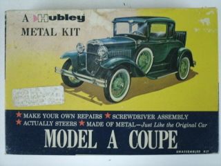 Vintage Hubley Ford Model A 1:24 Metal & Plastic Model Kit 4861