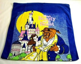 Vintage Rare Beauty & The Beast Disney Beach Towel E107