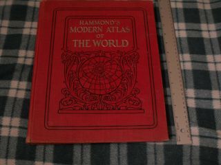 1911 Pre Ww1 Modern Atlas Of The World - C.  S.  Hammond Ny