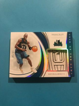 2018 - 19 Panini Immaculate Sole Of The Game Rare Kevin Garnett Shoe Card /24