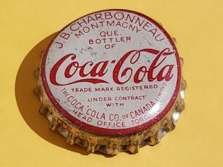 Coca Cola Canada Soda Bottle Cap Crown Coke Beer Old Rare Cork 30s