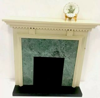 Dollhouse Miniature Fabulous Fireplace Marble Surround Dentil Molding Plate 1:12