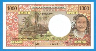 Caledonia Noumea 1000 Francs 1971 Series 06096 Rare