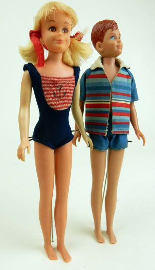 Vintage 1964 Mattel Scooter & Ricky 9 " Dolls (mattel,  Barbie)