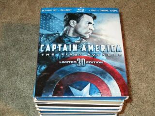 3d Movie Blu Ray Captain America The First Avenger W/rare Outer Sleeve