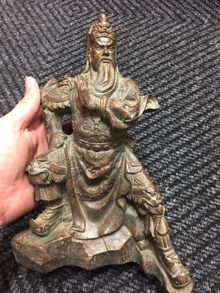 Vintage Chinese Export Guan Gong Yu Warrior Guangong Statue Old Asian