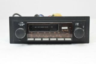 Alpine 7129 Shaft Style Am - Fm Vintage Rare Car Stereo Cassette Player - Powers On