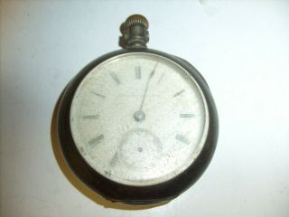 Antique Illinois Watch Co.  Silver Pocket Watch - Dueber Newport Coin 1411265