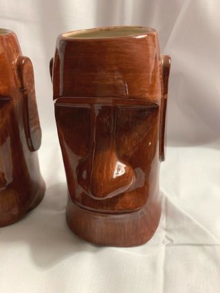Jimmy Wong ' s Chicago OMC Otagiri Moai Easter Island Tiki Mug - Rare 3