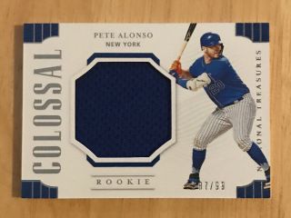 Pete Peter Alonso Rookie Game Jersey Rare Only 99 Exist Colossal