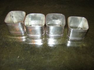 VINTAGE SET OF 4 SILVER PLATED NAPKIN RINGS 2