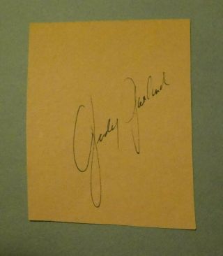 Judy Garland Signed Scrapbook Page Cut Autograph - Rare Wizard Of Oz