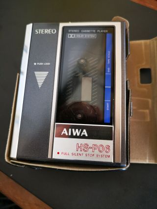 Aiwa Hs - P06 Vintage Cassette Walkman Rare Fully -