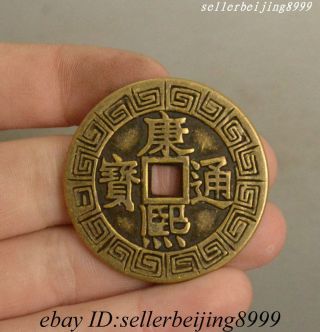 Folk 康熙通宝 China Copper Cash Tong Qian Bronze Coin Kangxi Tongbao Money Currency