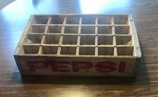 Vintage & Rare 1960’s Pepsi Cola Wooden Case Crate