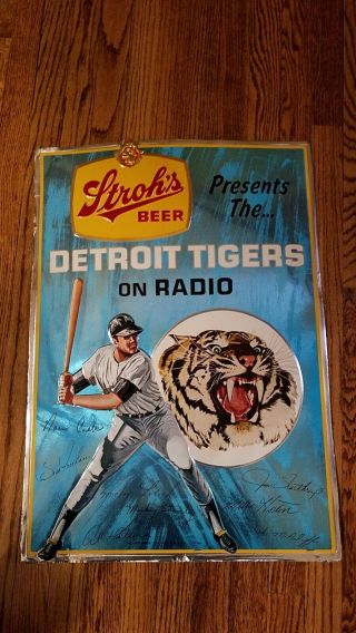 Vtg/rare 1968 Detroit Tigers/wjr Radio Stroh 