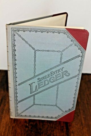 Antique Vtg B & P Standard Blank Book Single Entry Ledger