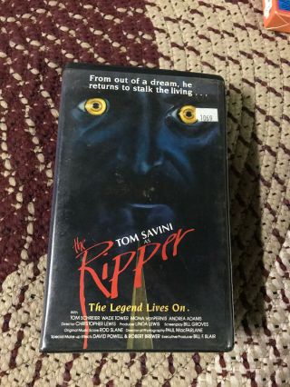The Ripper Horror Sov Slasher Vhs Oop Rare Big Box Slip