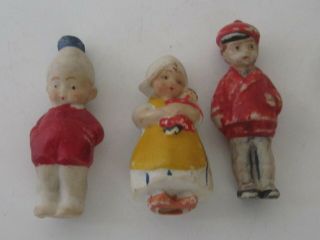 3 Sweet Antique Miniature Bisque Children Made In Germany