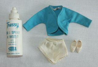 Vintage American Character Tressy Hair Doll Bottle Jacket Panties And Shoes