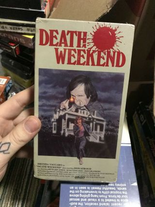 Death Weekend Horror Sov Slasher Rare Oop Vhs Big Box Slip