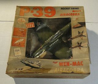 Rare Circa Late 1950`s Amf Wen - Mac " P - 39 Airacobra " Gas Plane Still In The Box