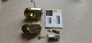 Schlage Be365 Cam 609 Camelot Keypad Deadbolt - Brass