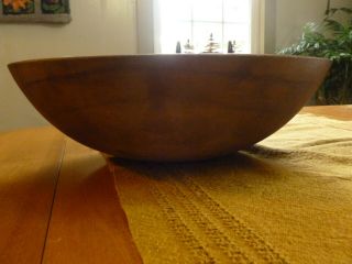 Vintage Large Turned Wood Bowl