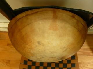 Vintage Large Turned Wood Bowl 3