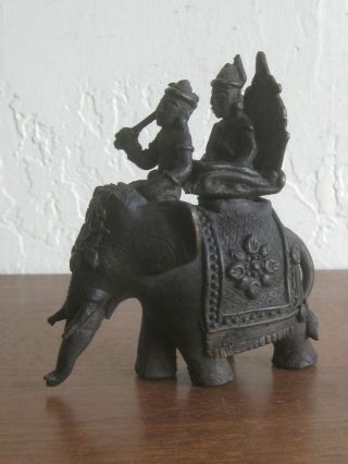 Fine Old Tibetan Chinese Bronze Buddha Elephant Censer Incense Burner Statue