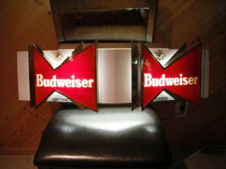 Rare/vintage 1958 Budweiser Beer Bowtie Lighted Bar/tavern Sign