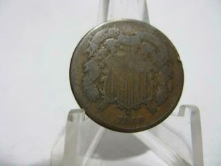Very Rare 1869 2 Cent Coin Fine Nmf154