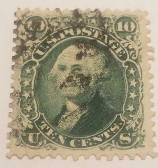 Rare George Washington 10 Cent Stamp Green Perforate (3) 1857 - 61