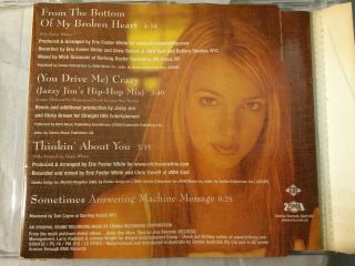 BRITNEY SPEARS RARE Aussie FROM THE BOTTOM OF MY BROKEN HEART CD Single STICKERS 2