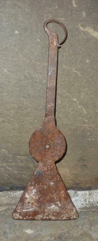 Great 18th Early 19th Century Antique American Wrought Iron Spatula Aafa Nr