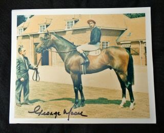 Rare Signed Photo George Moore Australian Racing Hall Of Fame Stock C