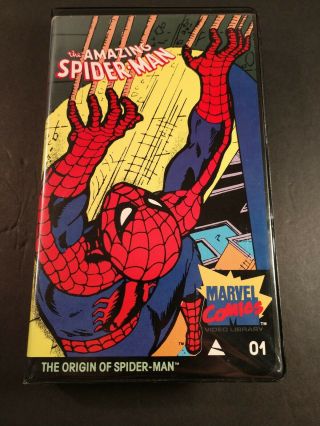 Rare The Spider - Man (vhs,  1985) Origin,  Incredible Shrinking Spider - Man