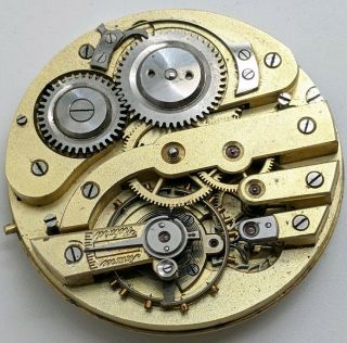 Rare Pocket Watch Movement Runs For Repair 42.  5mm