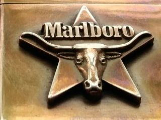 Vintage Zippo Lighter 1979 brass marlboro star and steer Rare 1st Year (NO HAIR) 2