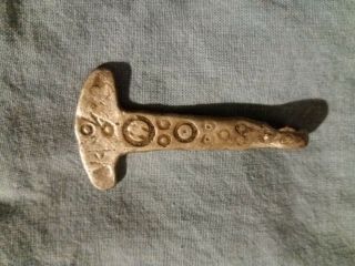 Viking Solid Silver Amulet Hammer Of Thor Very Rare