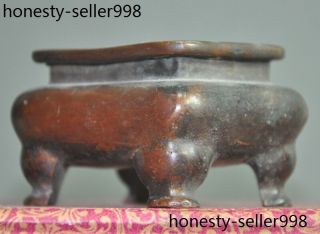 Collect Marked Old Chinese bronze buddhism statue Incense burner Censer 2