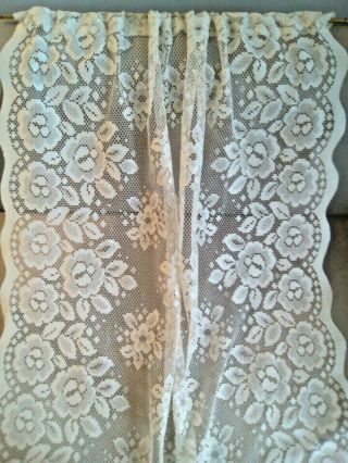 French Vintage Lace Curtain Panel