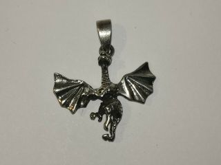 Lovely Sterling Silver Dragon Pendant - Metal Detecting Find