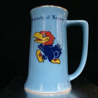 Rare Vintage University Of Kansas Mascot Collectible Stein