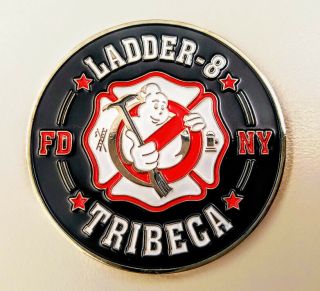 Fdny Fire Department Challenge Coin Ghostbusters Hook & Ladder 8 Tribeca Rare