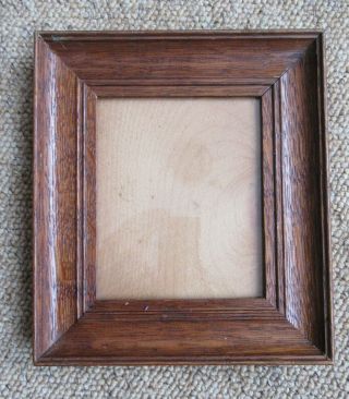 An Antique Vintage Miniature Oak Portrait Picture Photo Frame.